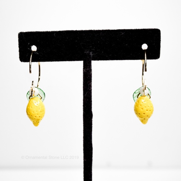 Fresh Lemon Dainty Hoops Fruit ORNAMENTAL STONE 02 - Picture 4 of 5